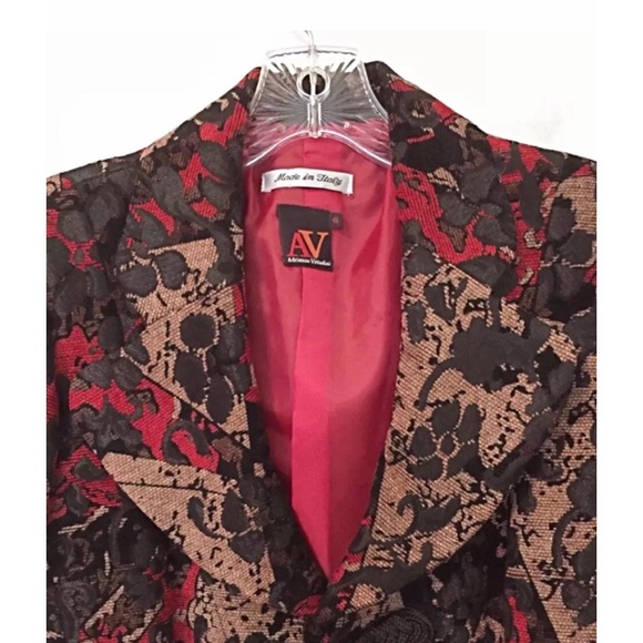 ADRIENNE VITTADINI Sz 6 Italian Brocade / Tapestry  Holiday Jacket” - Picture 3 of 7